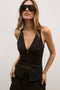 REEVE HALTER TOP - BLACK
