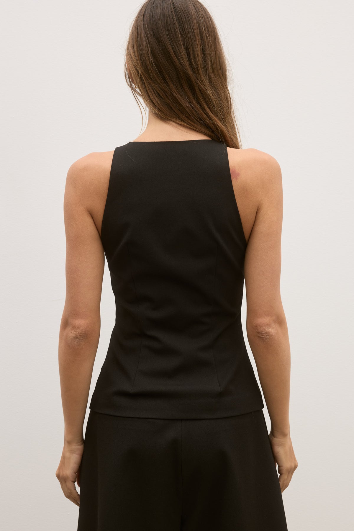 REEVE HALTER TOP - BLACK