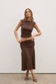 NOEMI SKIRT - CHOCOLATE