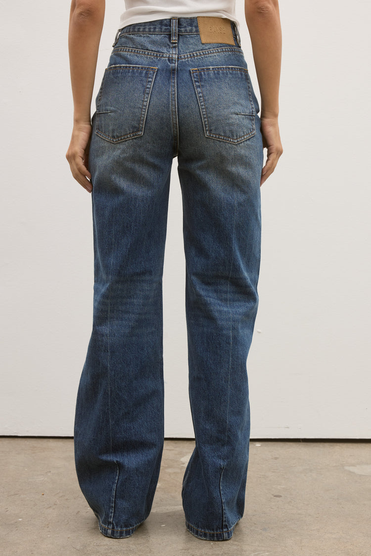 CAMILLE RELAXED FLARE JEAN - ASH TIDE