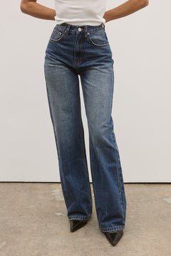 Camille Relaxed Flare Jean in Ash Tide, view 2, Bayse Brand