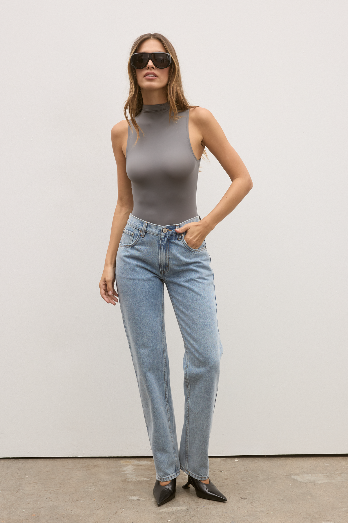 Julia Straight Leg Jean in Atlanta, view 1, Bayse Brand