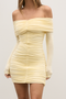 EVA MINI DRESS - LEMON