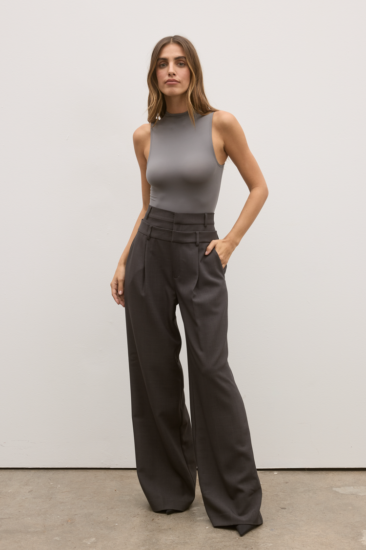 ISABEL PANT - CHARCOAL GREY