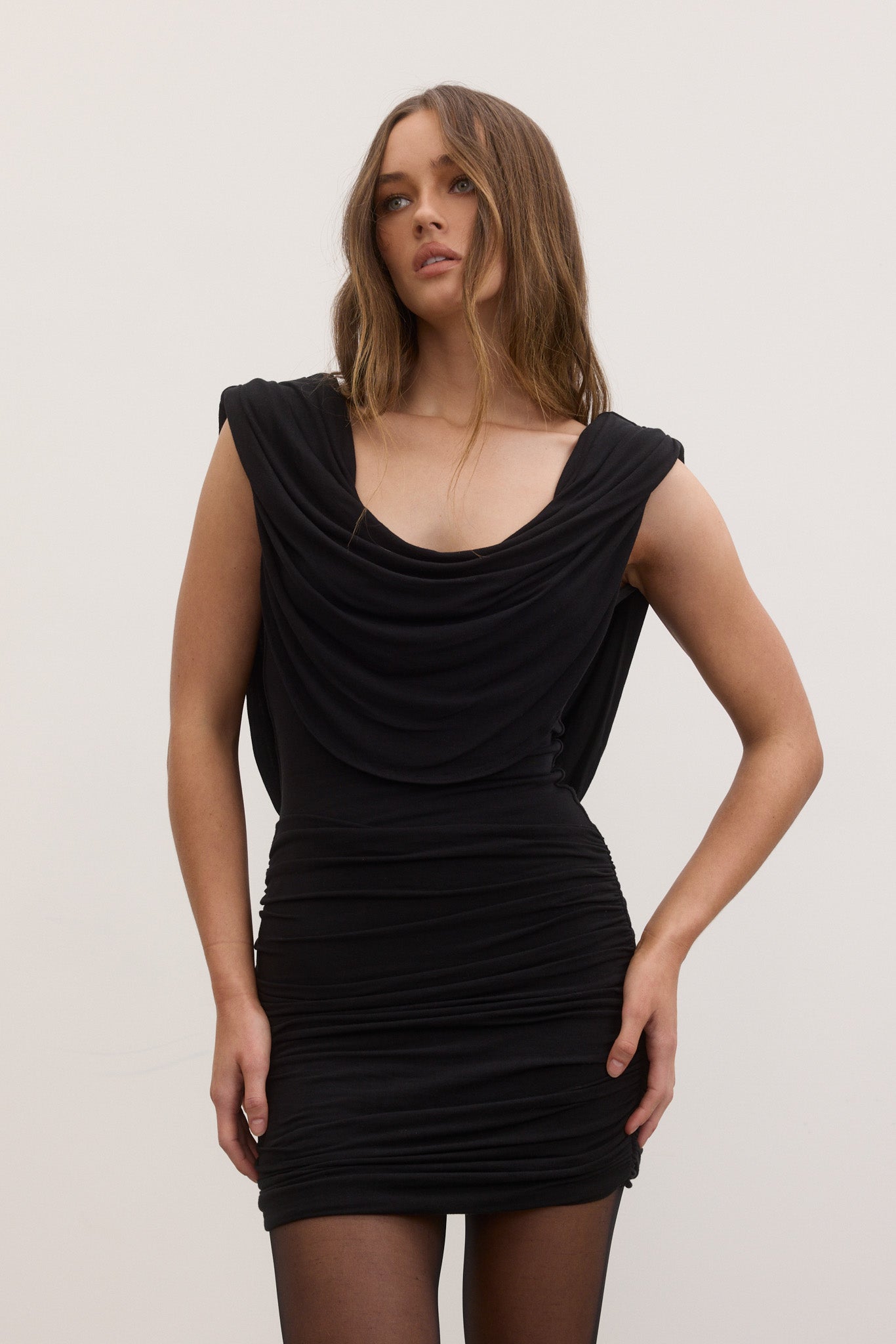 FLORA MINI DRESS - SHADOW