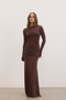 ETTA MAXI DRESS - CHOCOLATE