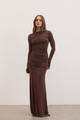 ETTA MAXI DRESS - CHOCOLATE