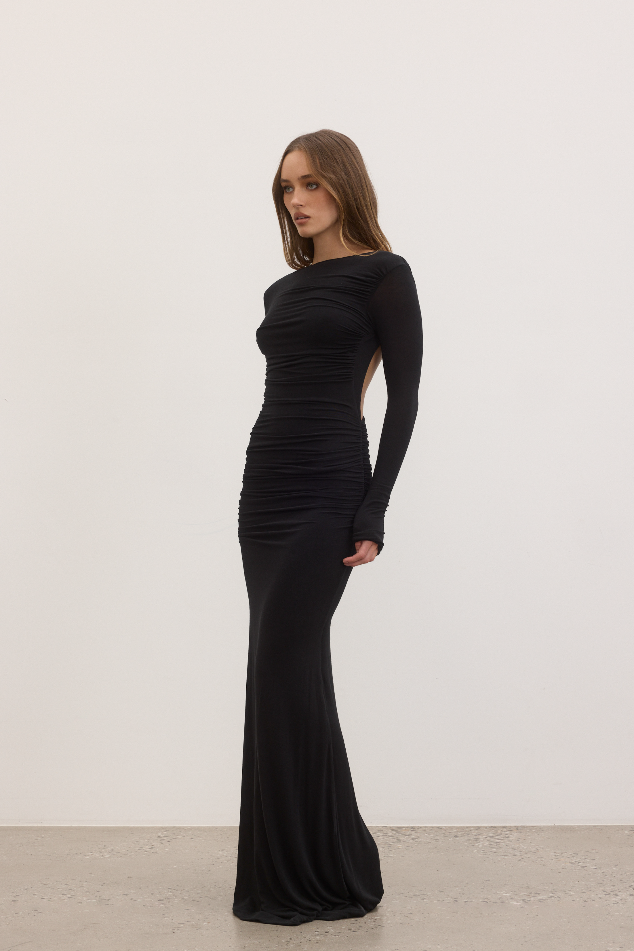 NESSA MAXI DRESS - SHADOW