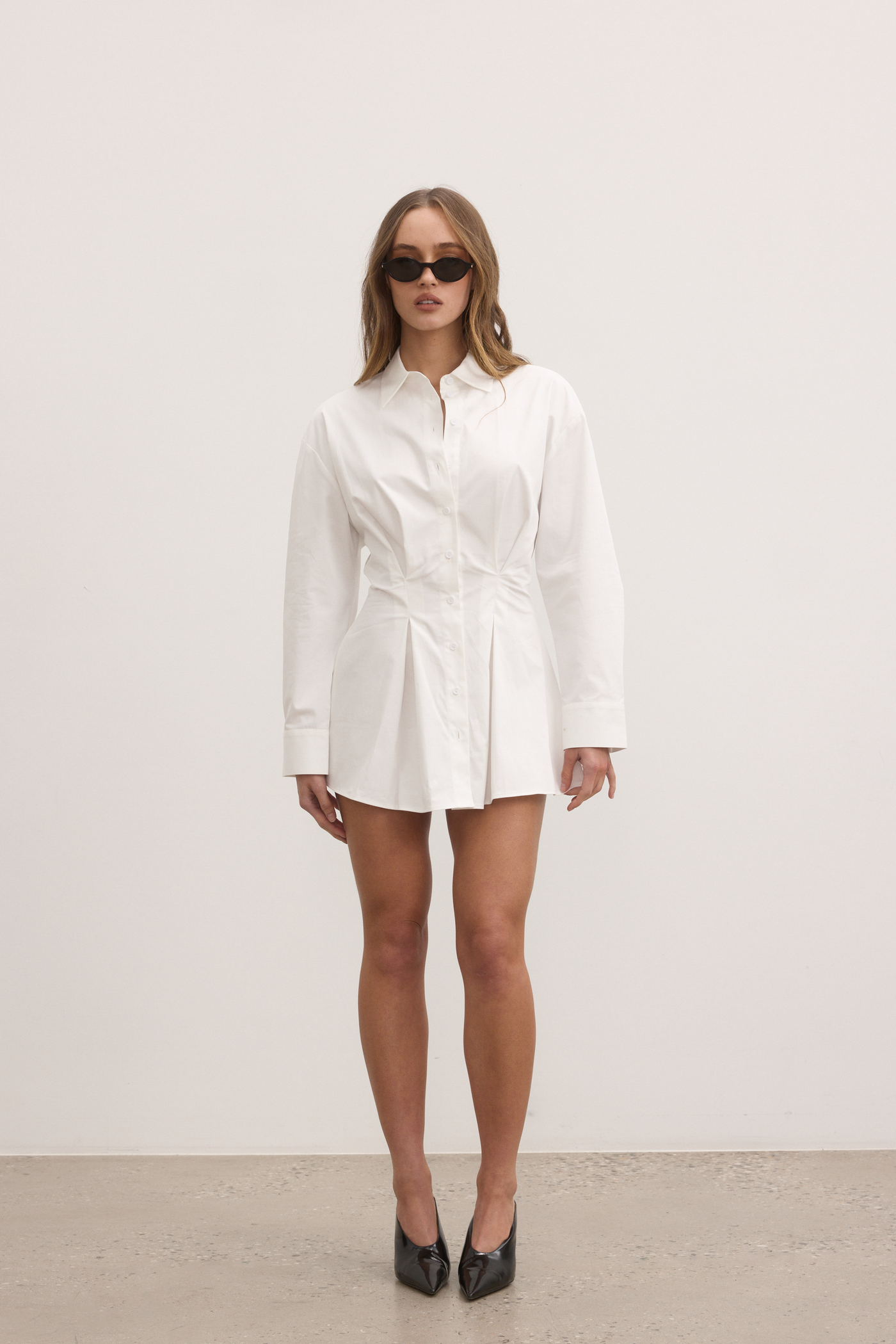 MAPLE SHIRT DRESS - WHITE