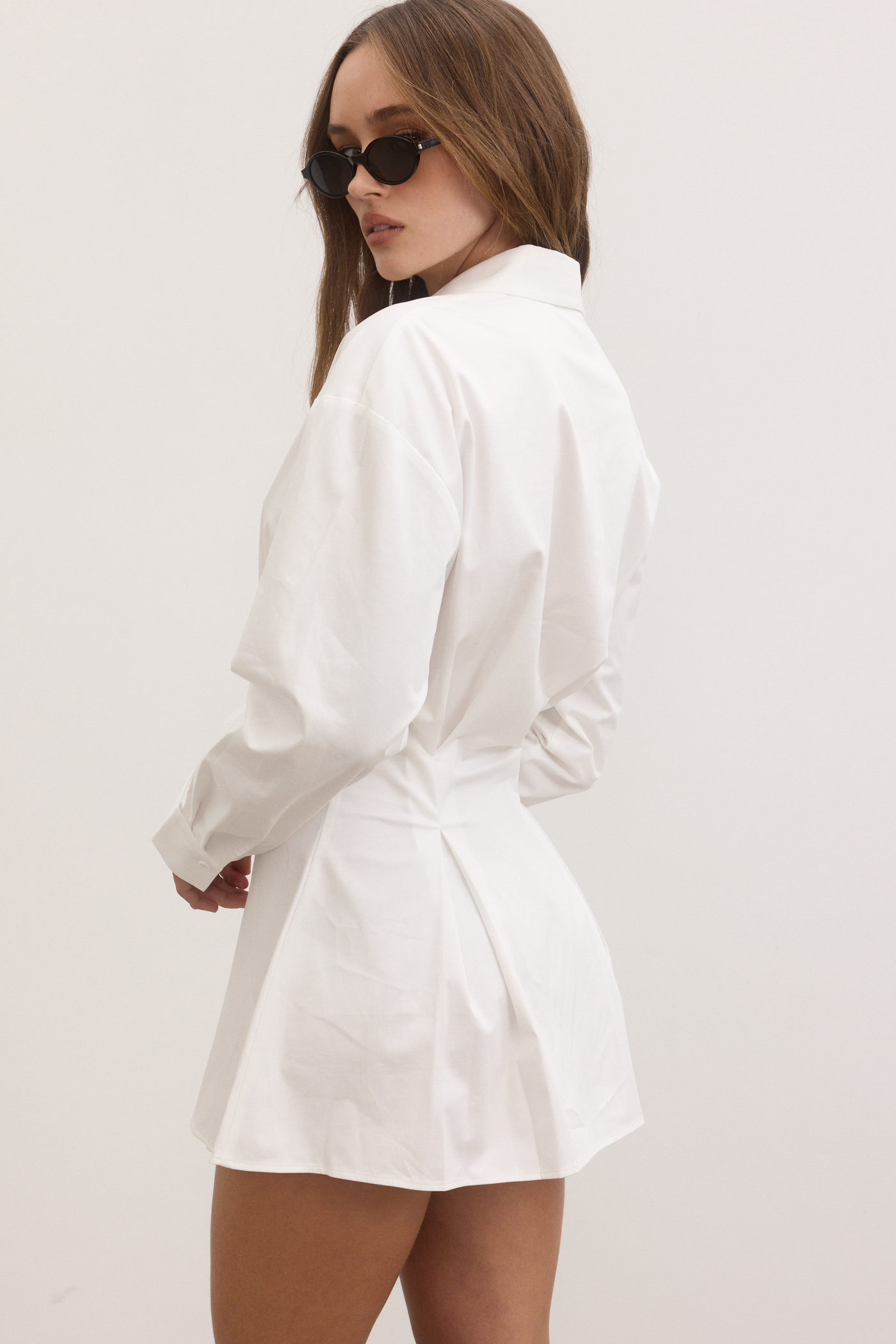 MAPLE SHIRT DRESS - WHITE