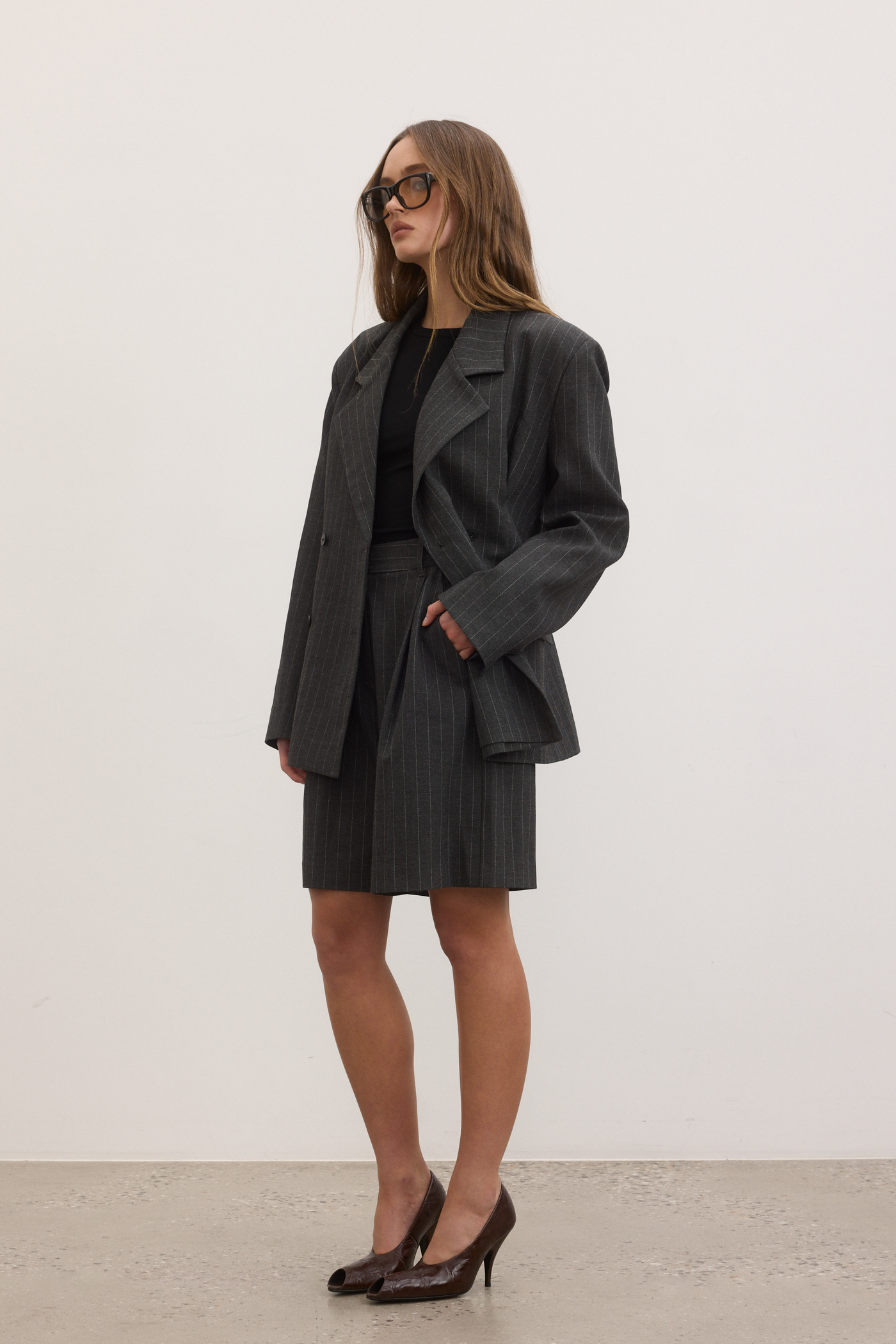 LIORA COAT - PINSTRIPE