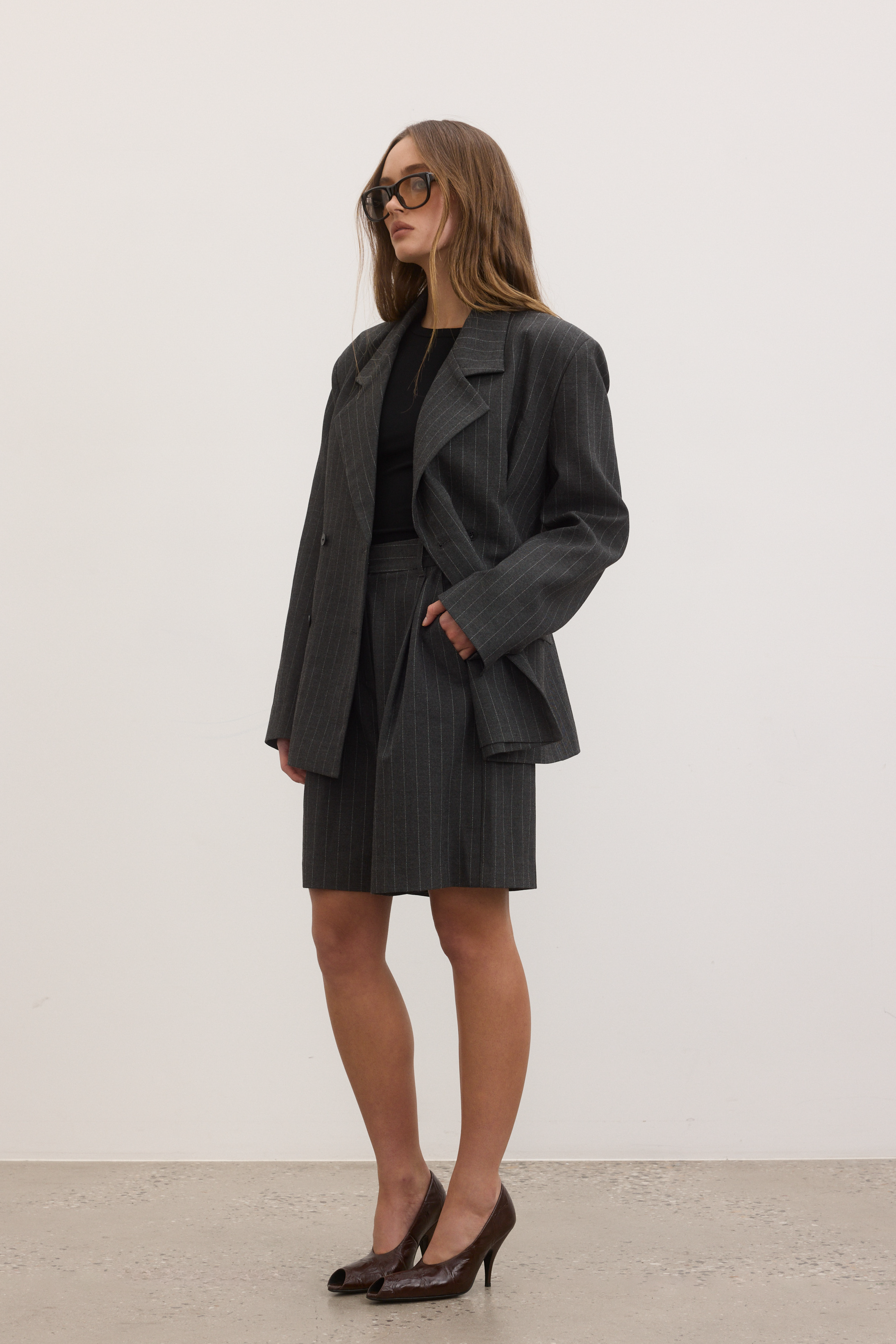 LIORA COAT - PINSTRIPE