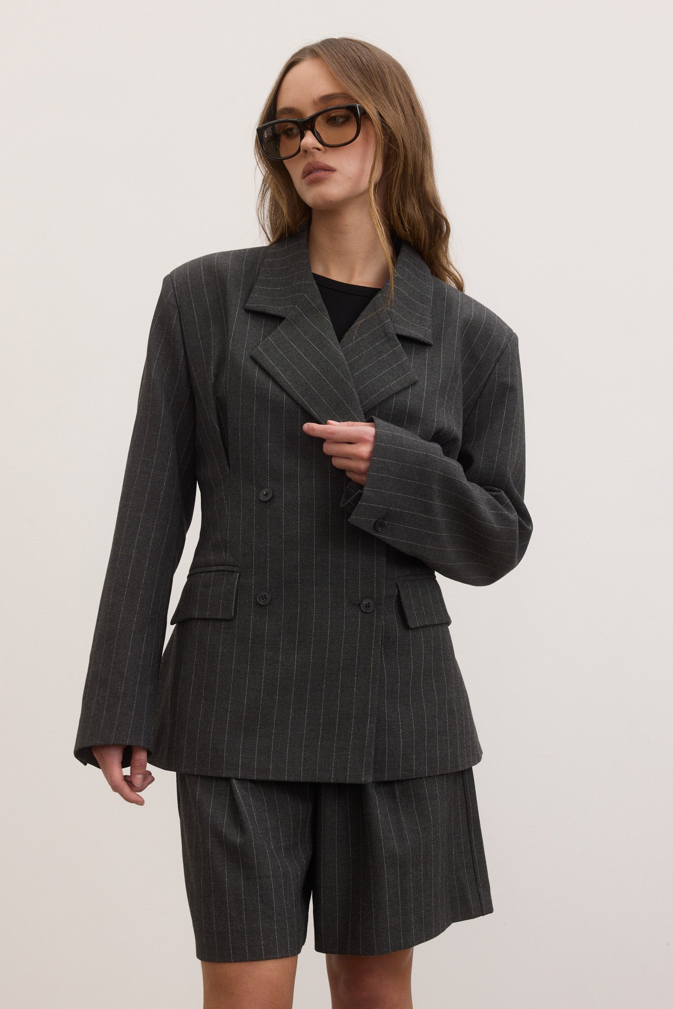 LIORA COAT - PINSTRIPE