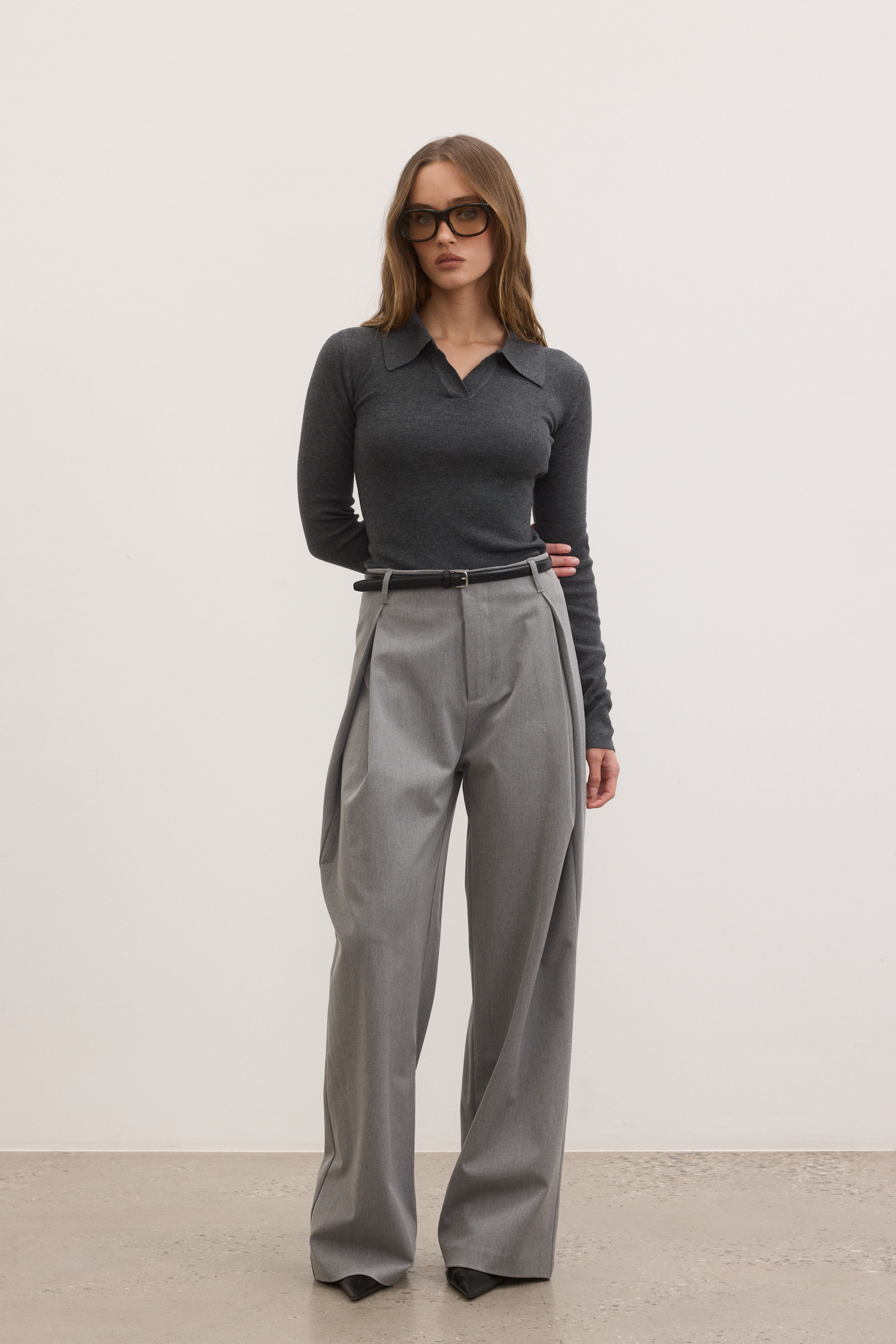 DAHLIA TOP - GREY