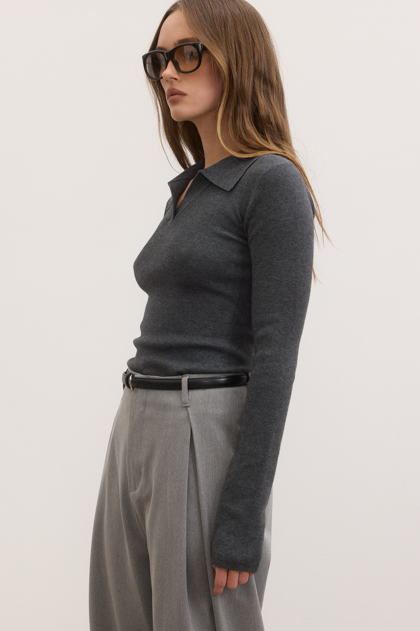 DAHLIA TOP - GREY