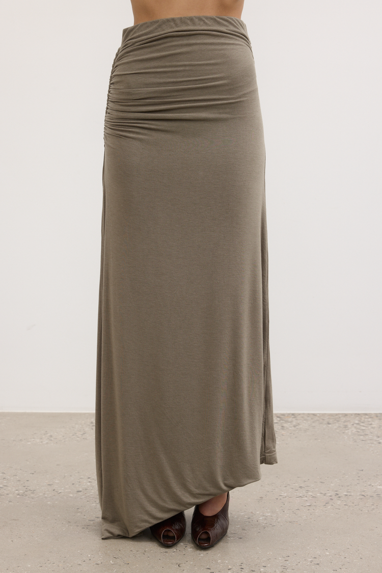 KALINA MAXI SKIRT - KHAKI
