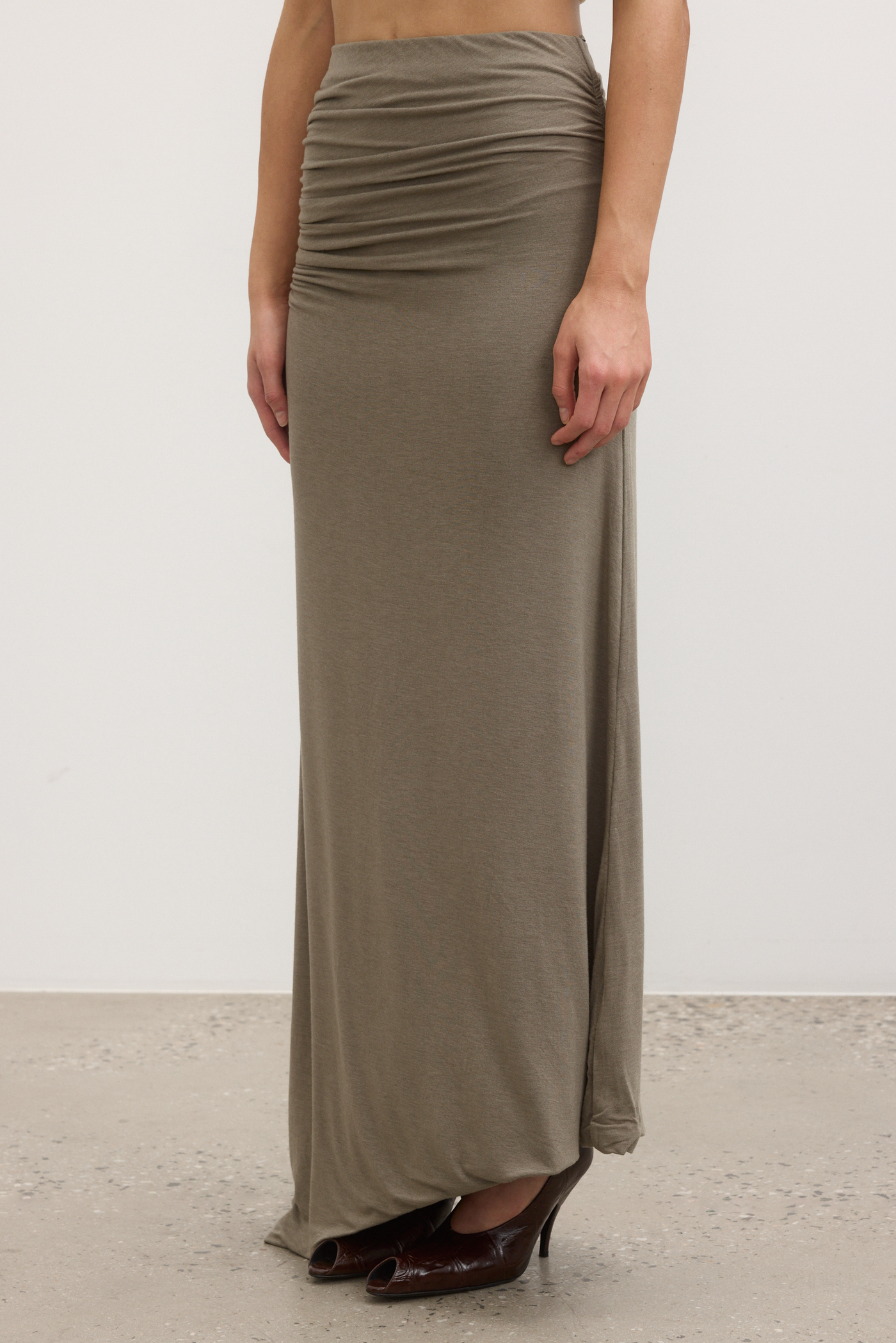 KALINA MAXI SKIRT - KHAKI