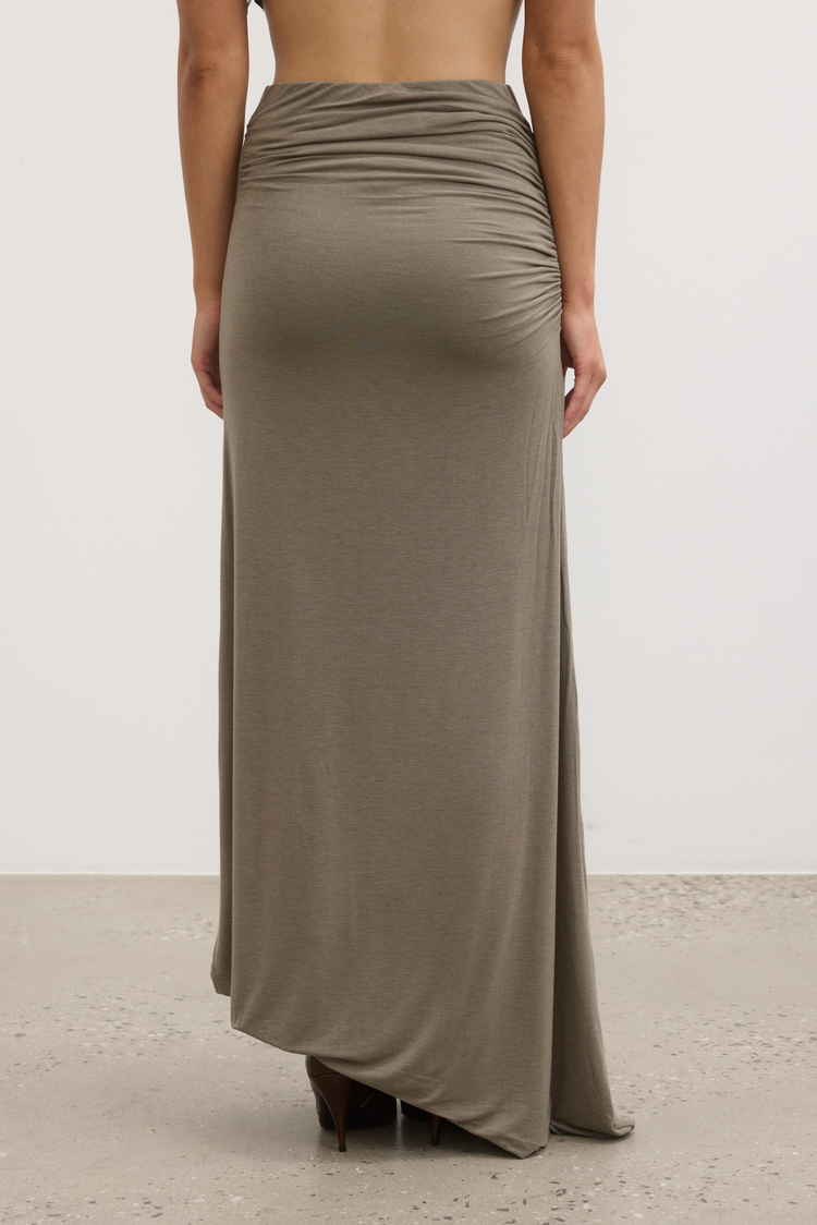 KALINA MAXI SKIRT - KHAKI