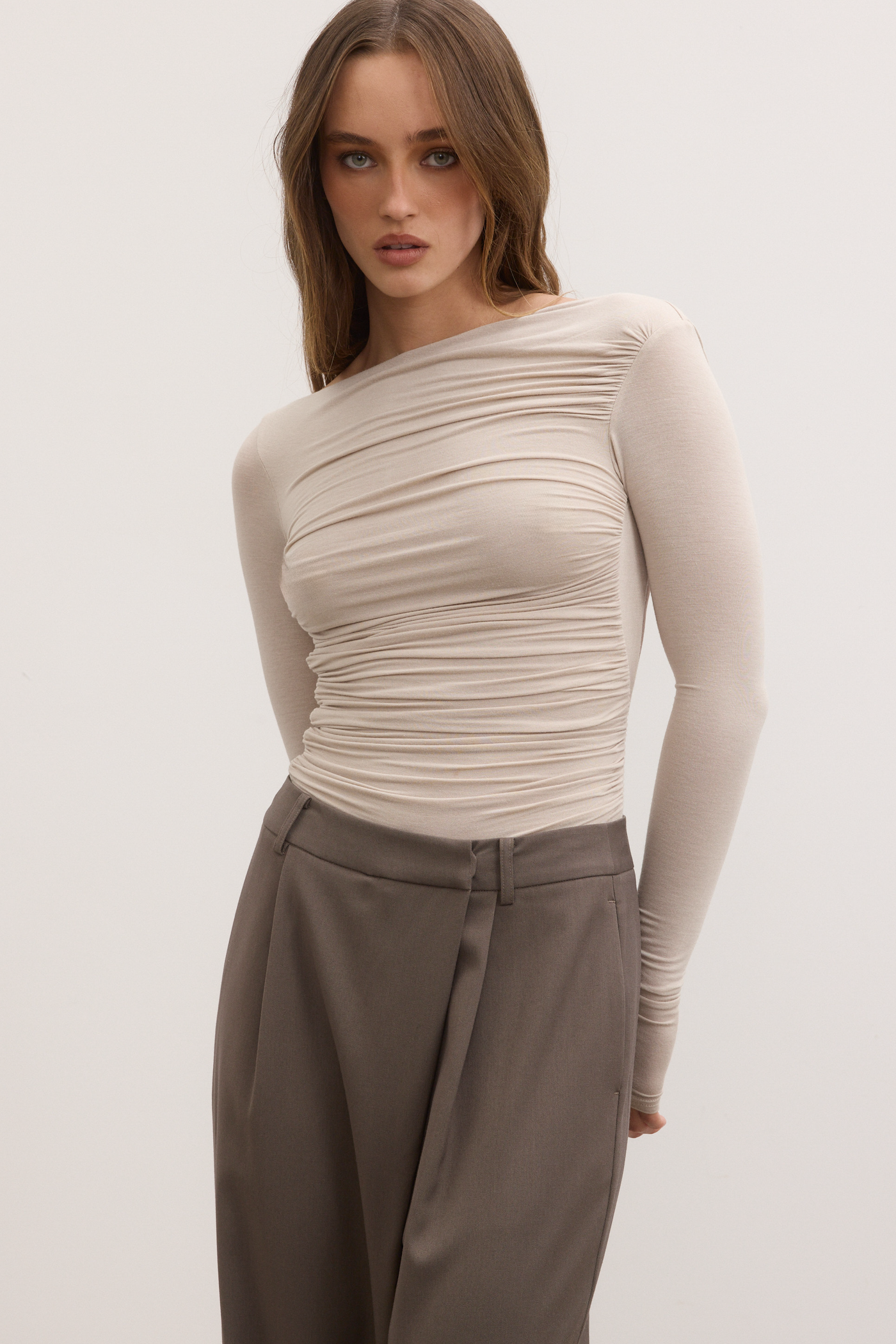 NESSA BODYSUIT - ALMOND