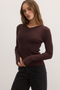 JAYDE KNIT TOP - COFFEE