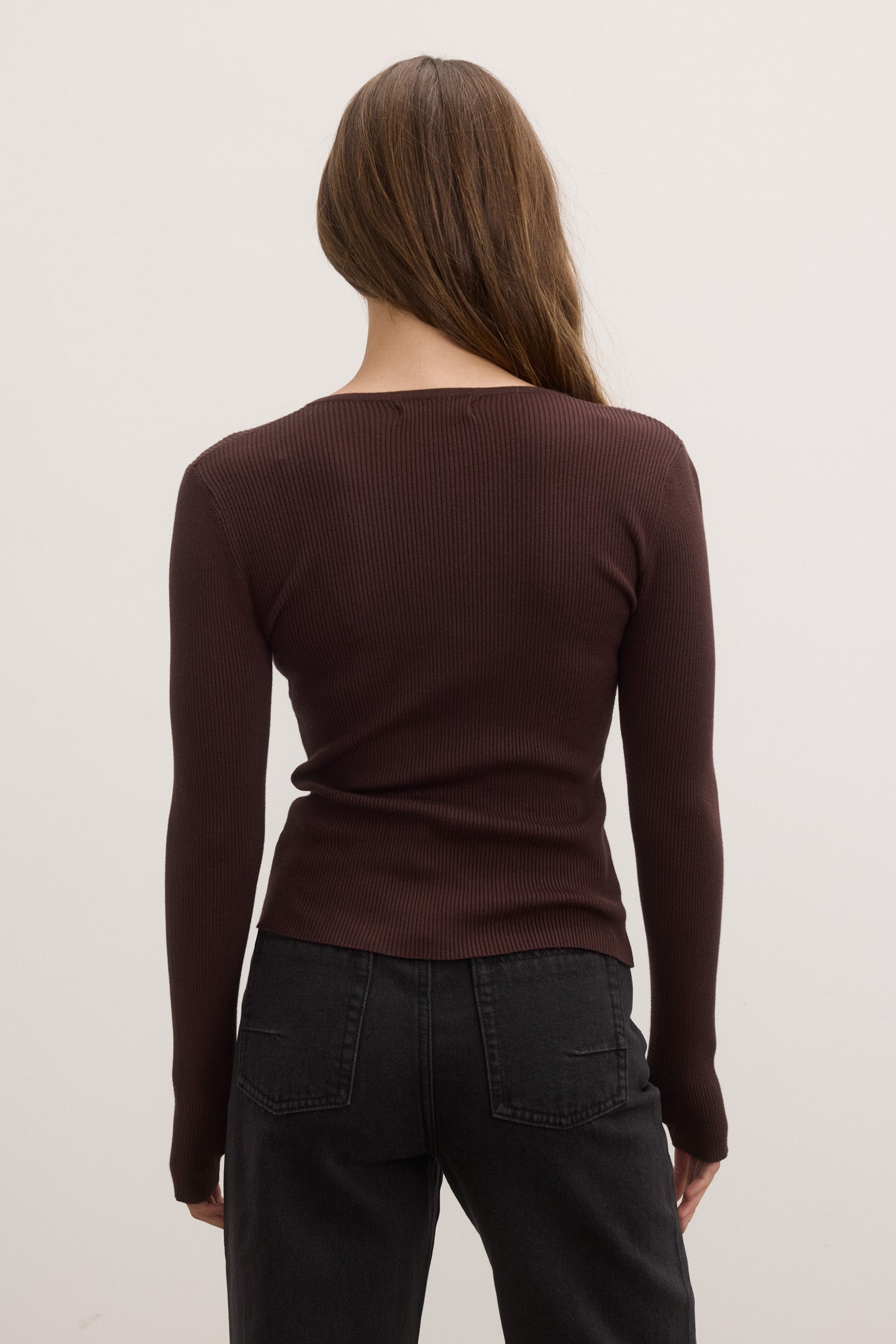 JAYDE KNIT TOP - COFFEE
