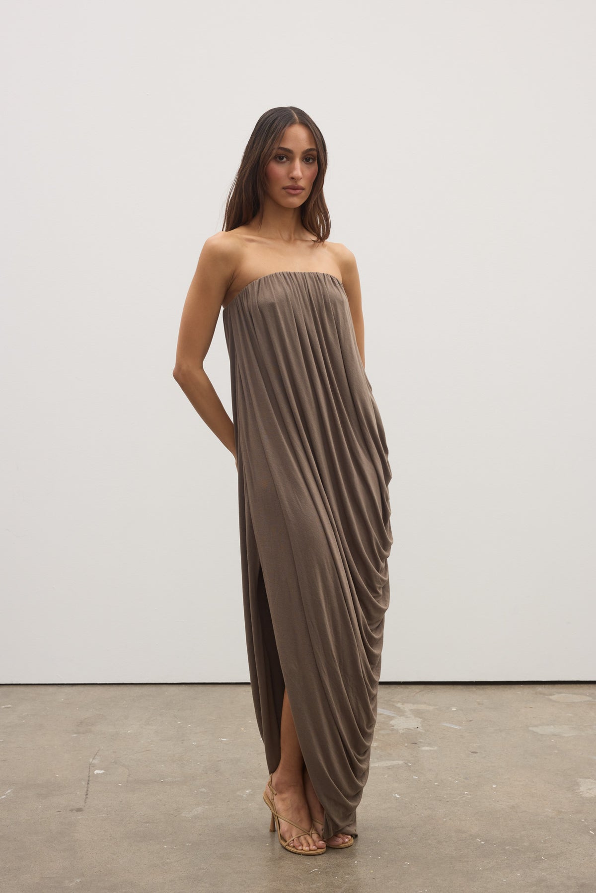 CALLISTA MAXI DRESS - MINK