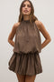 GENEVIEVE DRESS - CHOCOLATE