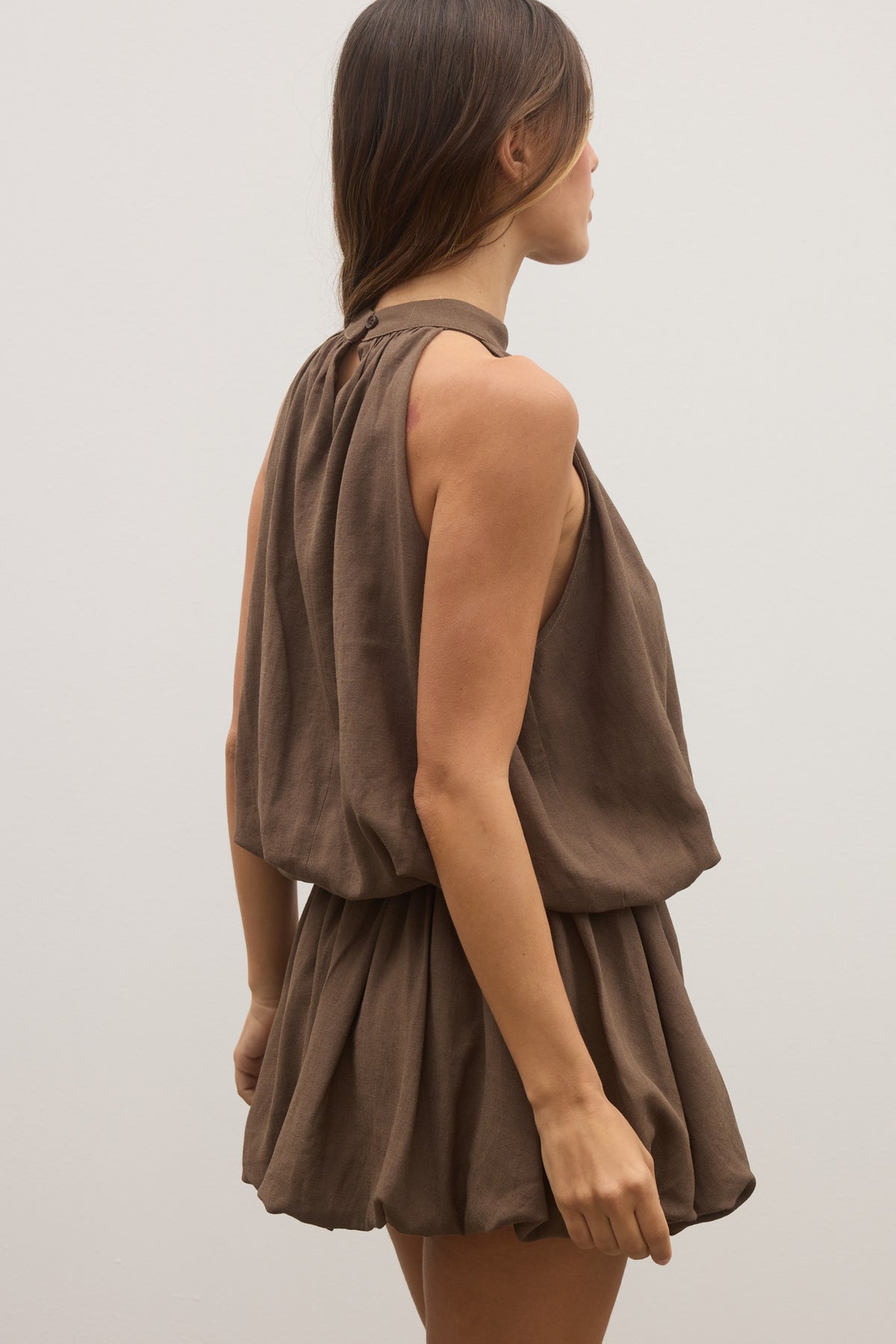 GENEVIEVE DRESS - CHOCOLATE