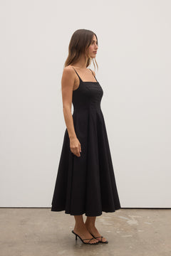 ODESSA MIDI DRESS - BLACK