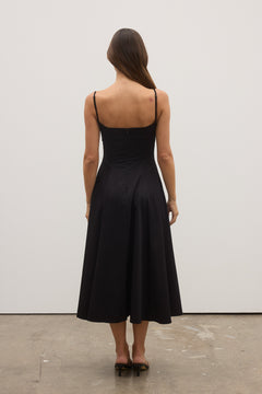 ODESSA MIDI DRESS - BLACK