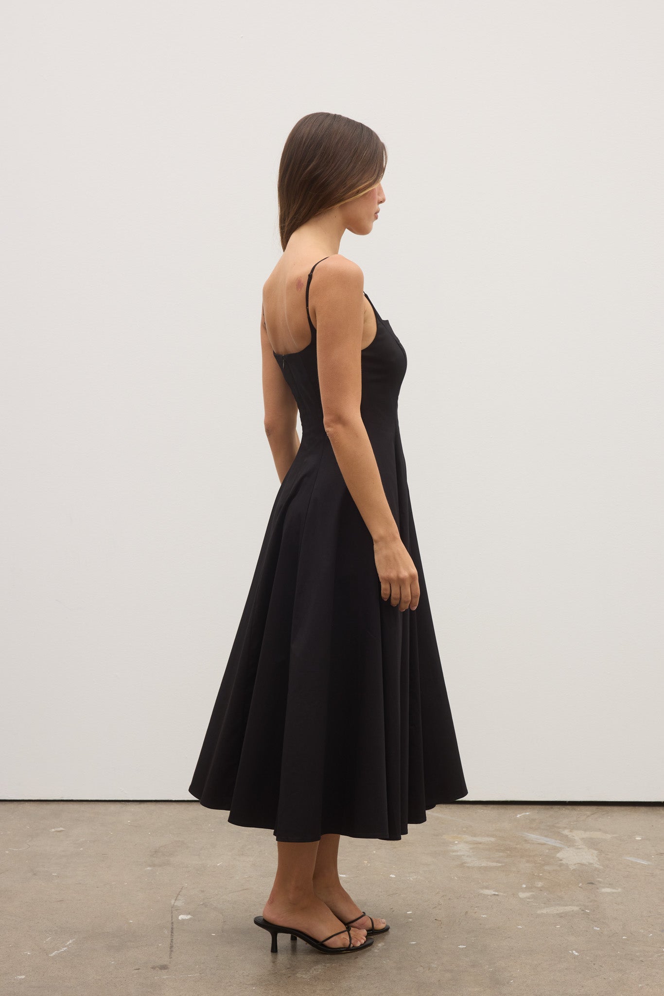 ODESSA MIDI DRESS - BLACK
