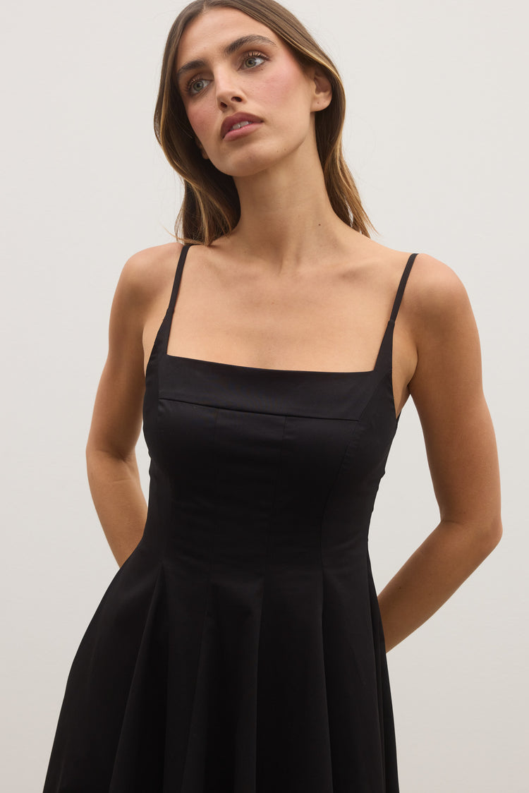 ODESSA MIDI DRESS - BLACK