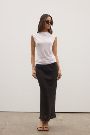 MARINA MIDI SKIRT- BLACK