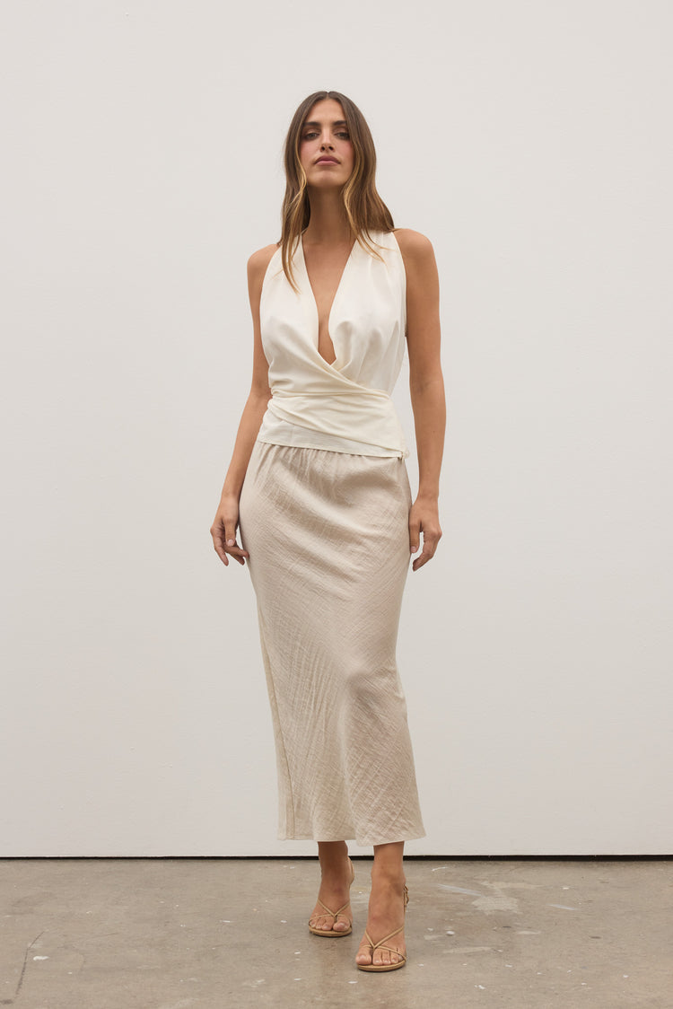 MARINA MIDI SKIRT- SAND