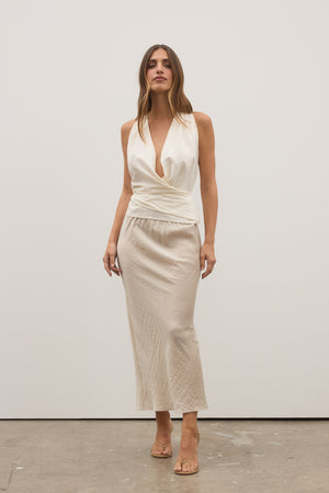 MARINA MIDI SKIRT- SAND