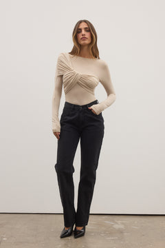 EDIE BODYSUIT - ALMOND