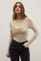 EDIE BODYSUIT - ALMOND