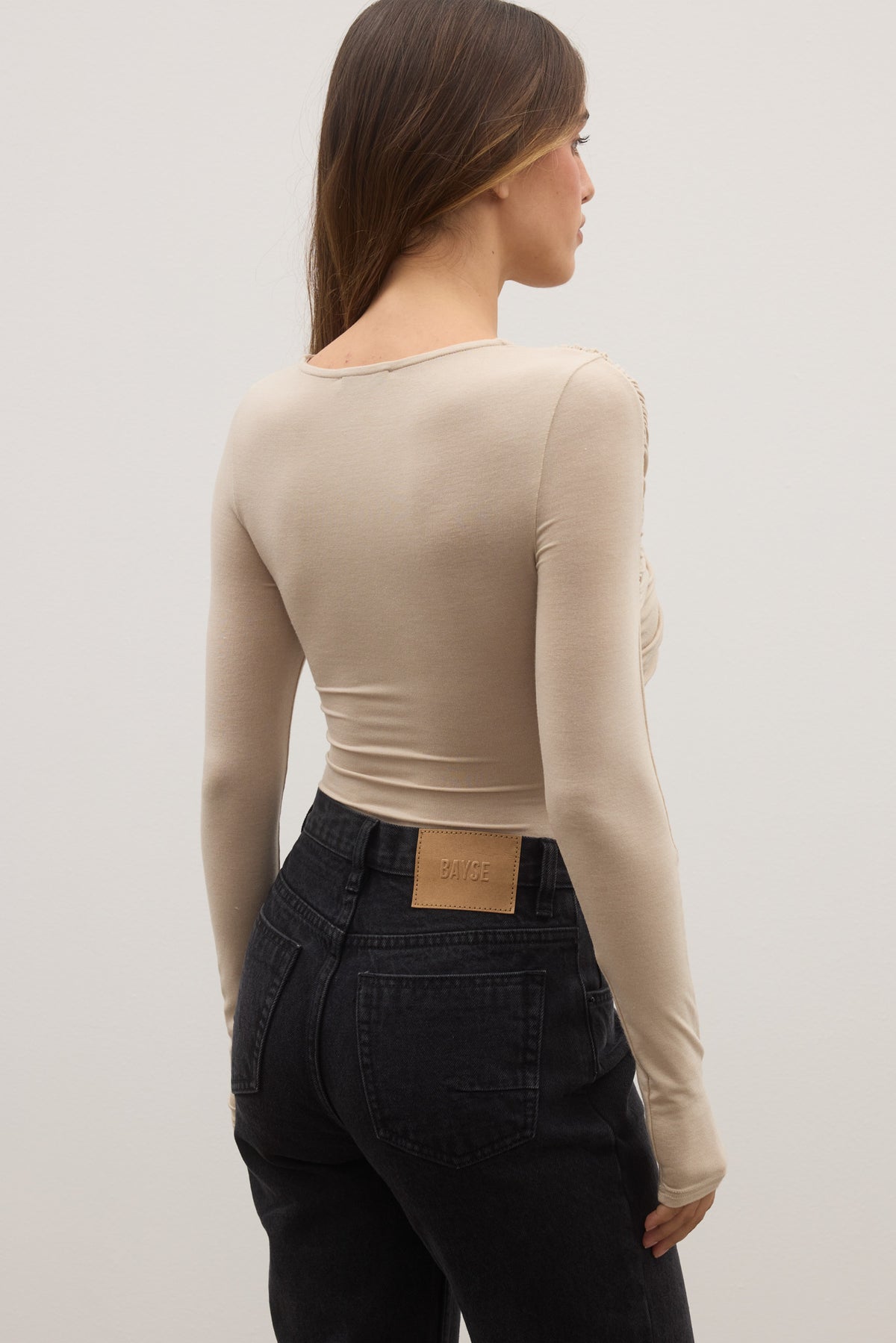 EDIE BODYSUIT - ALMOND