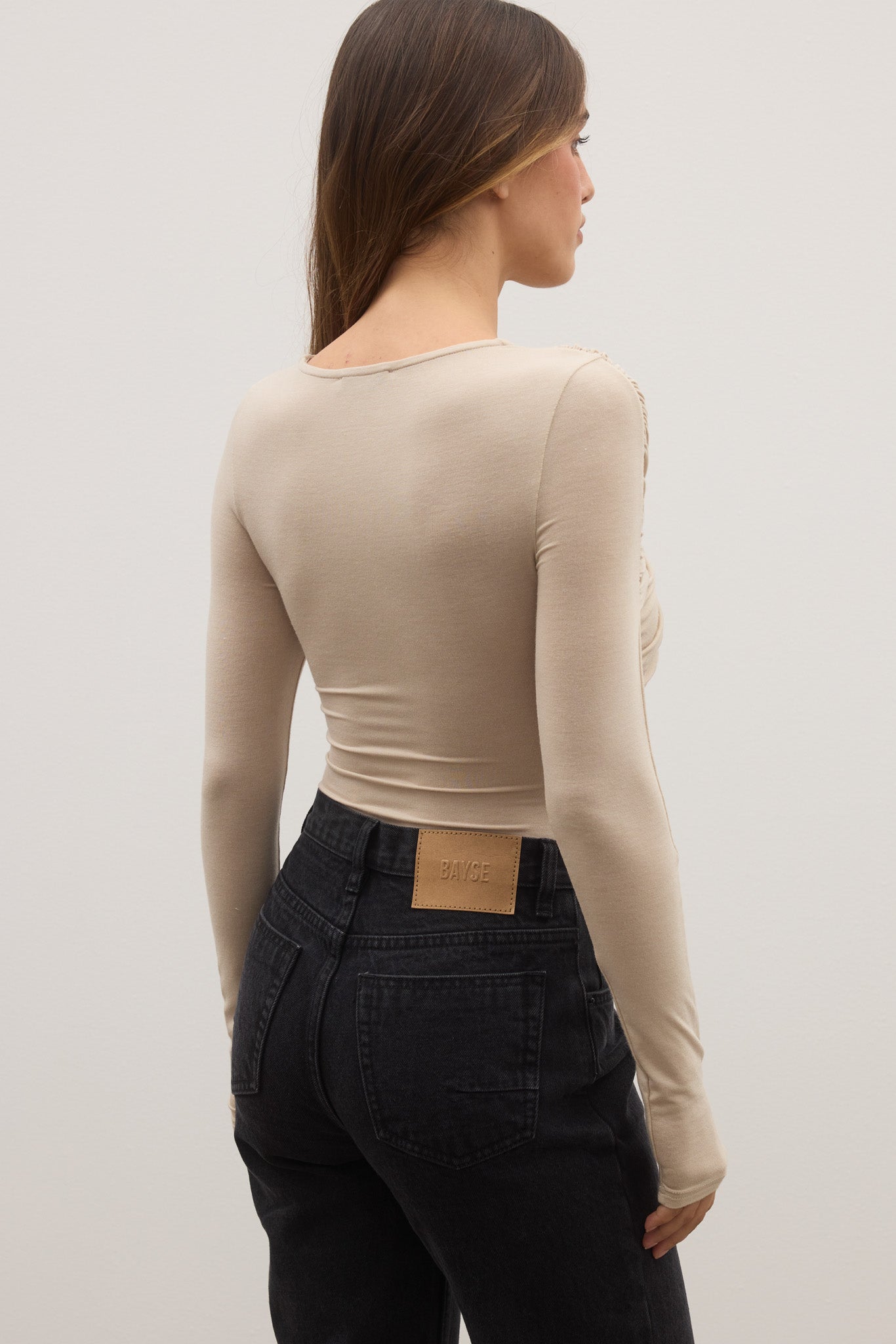 EDIE BODYSUIT - ALMOND