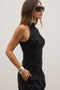 THEA DENIM TURTLENECK - BACKSTAGE BLACK