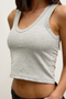 HALI TOP - GREY MARLE