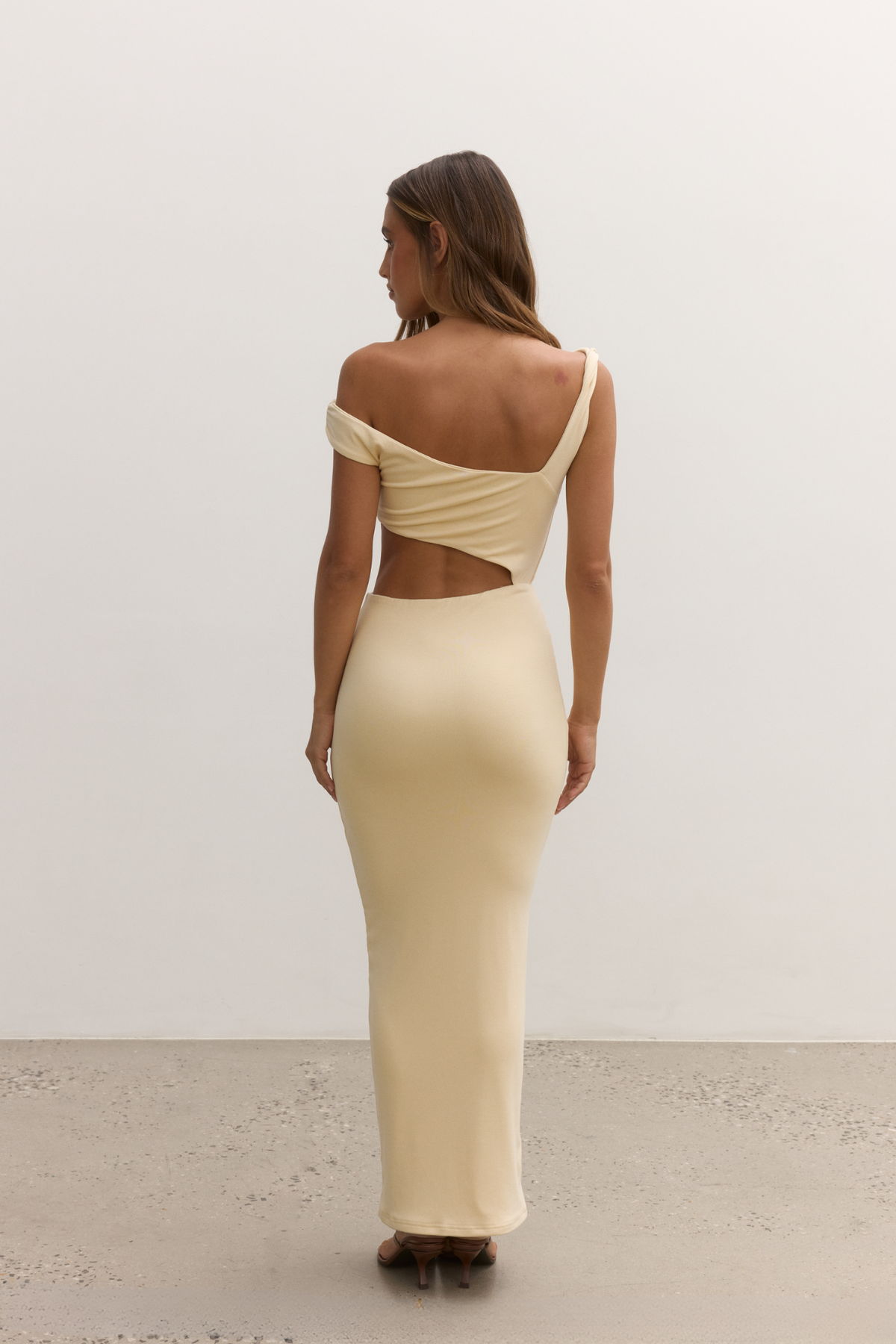 ELARA MIDI DRESS - LEMON