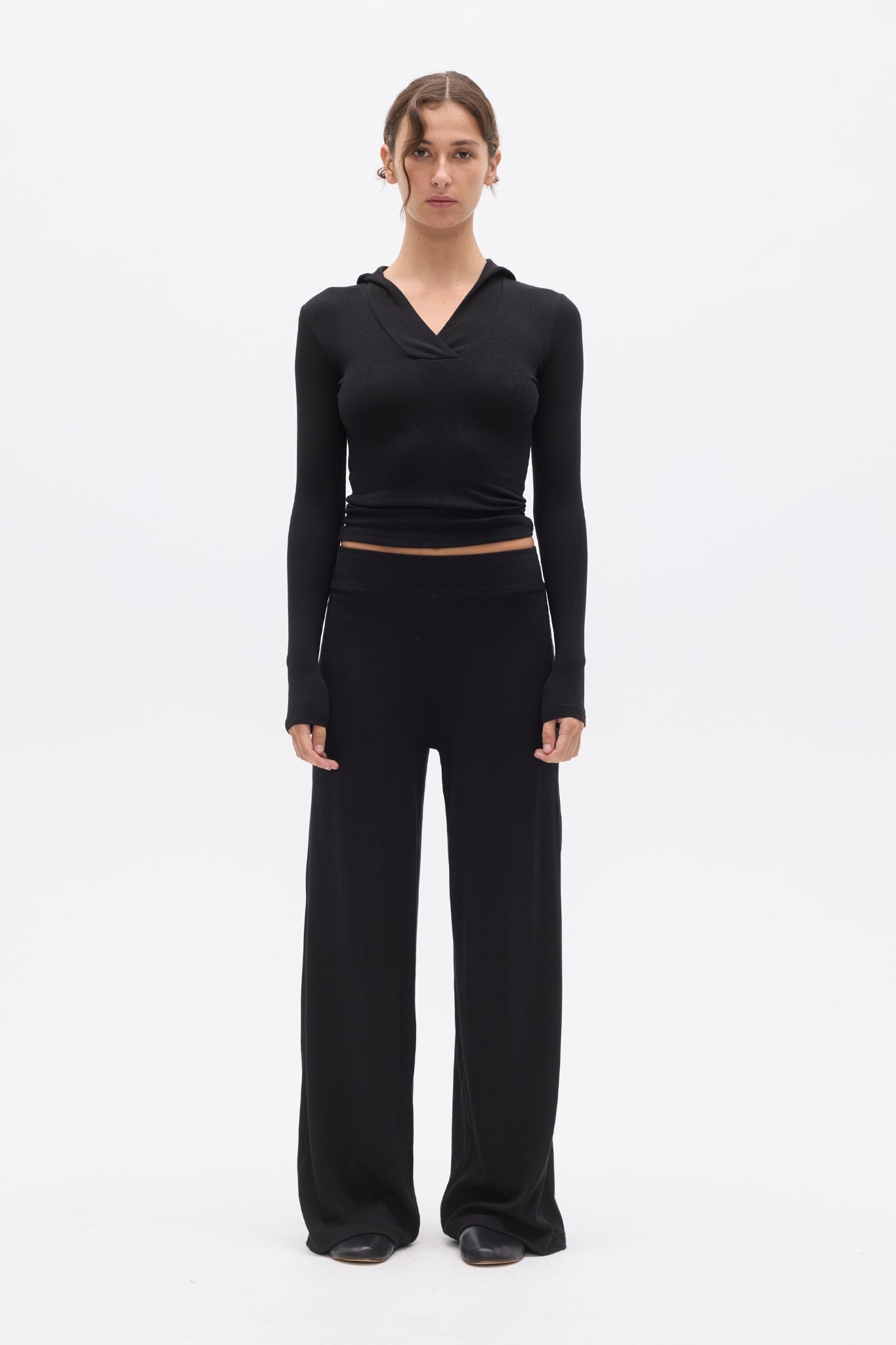 SAFFRON TOP - BLACK