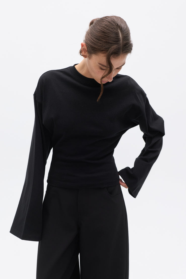 LEX LONG SLEEVE T-SHIRT - BLACK