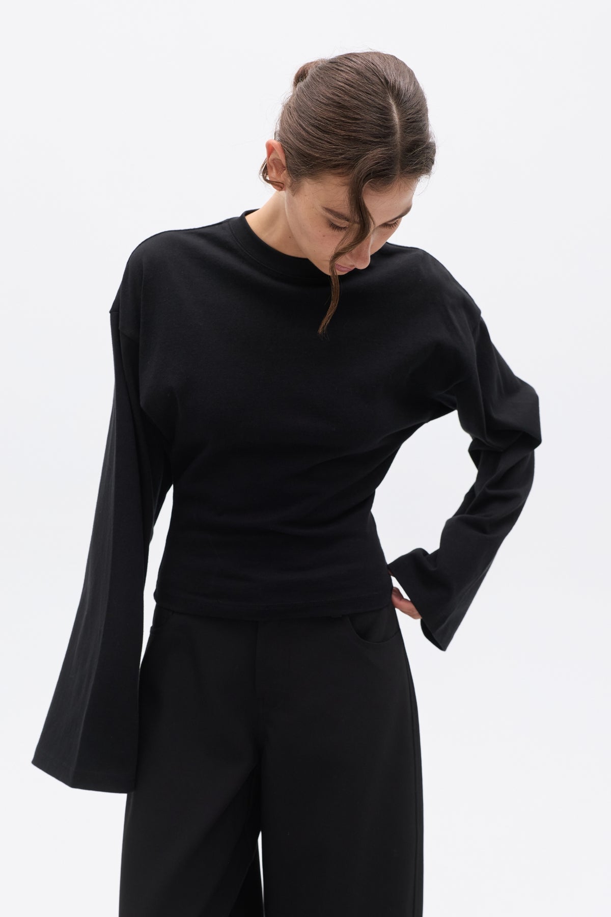 LEX LONG SLEEVE T-SHIRT - BLACK