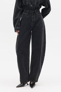 Willa High Rise Barrel Leg Jean in Smoke Black, view 1, Bayse Brand