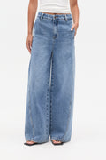 June Mid Rise Wide Leg Jean in True Blue, view 1, Bayse Brand