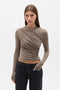 AMRITA LONG SLEEVE TOP - MINK