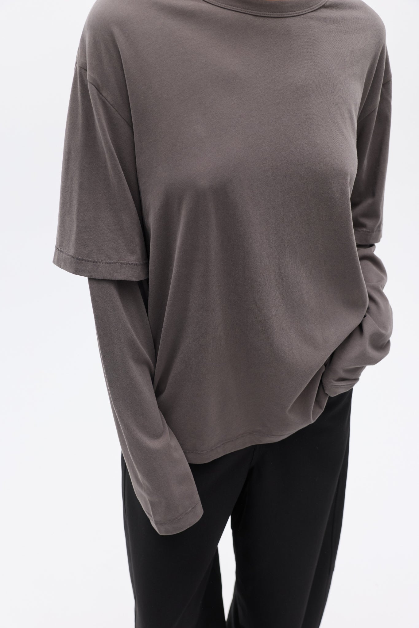 PAX LONG SLEEVE TEE - CHARCOAL