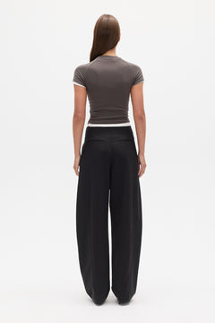 Bonnie Barrel Leg Pant in Black, view 2, Bayse Brand